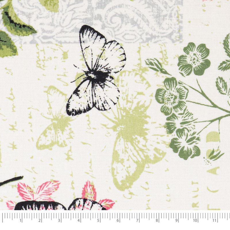 2 Pack Cotton Fabric - Rose Cranberry Prints, 44-Inch Wide for Quilting & Sewing