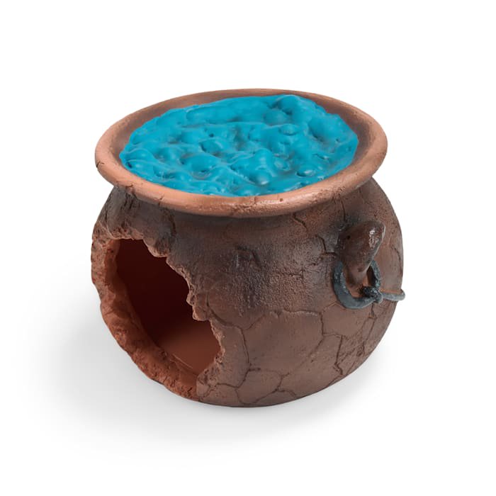 Large Reptile Hideaway Cauldron Habitat for Halloween, Secure Shelter