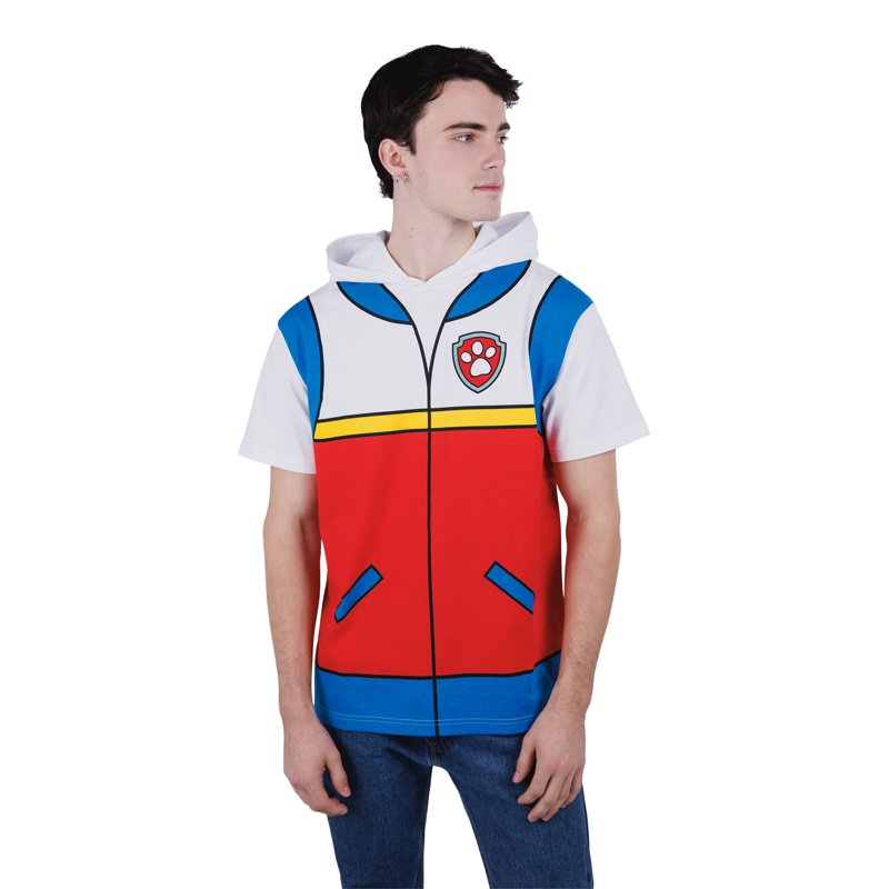 Ryder Paw Patrol Adult Hooded T-Shirt - Red & Blue, Size S
