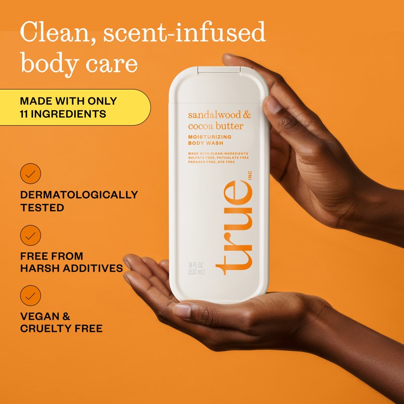 Sandalwood & Cocoa Butter Body Wash - Sulfate-Free Moisturizing Formula