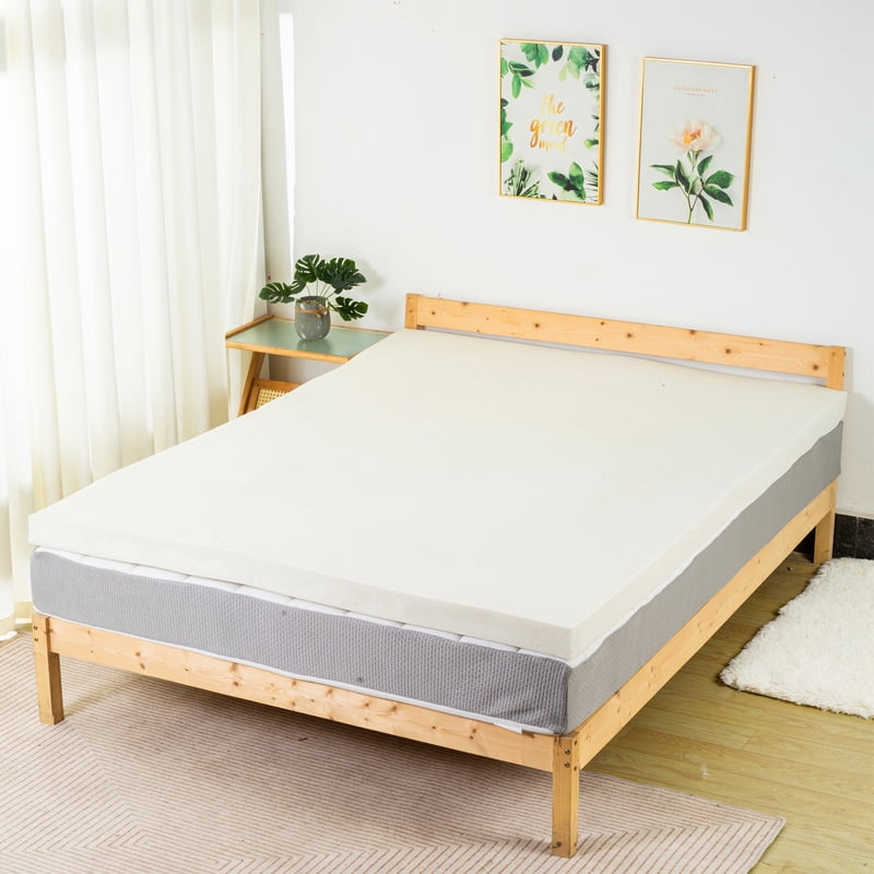 Full 2-Inch Copper-Infused Memory Foam Mattress Topper - Cooling & Pressure Relief