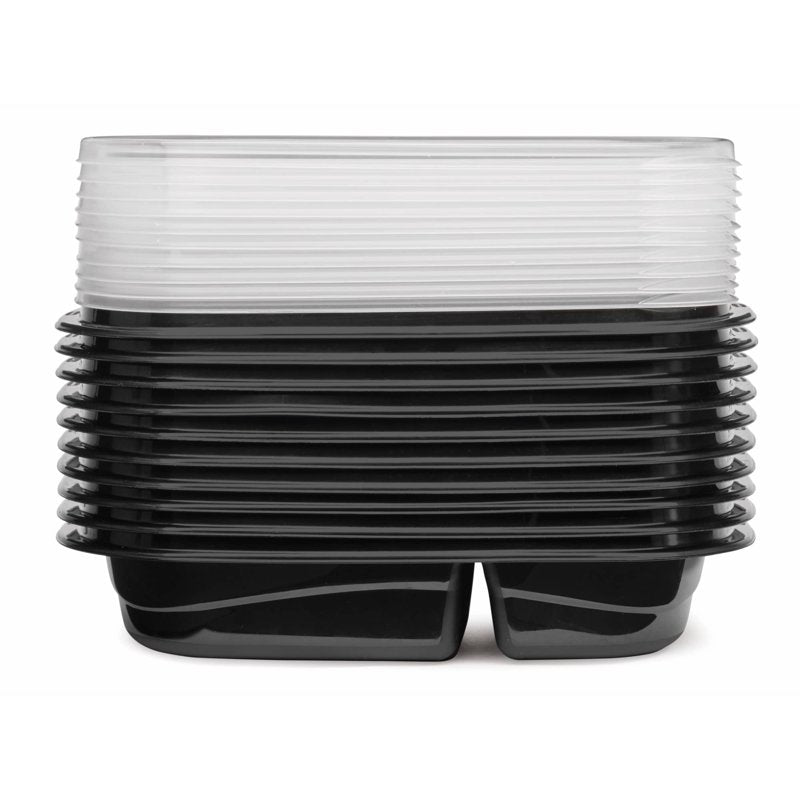 3.7-Cup Divided Food Storage Containers - Meal Prep Set of 10