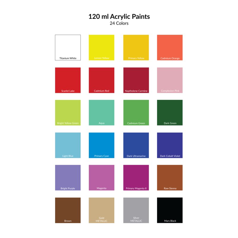 Neutral Gray Acrylic Paint 120ml for Artists & Crafts - Versatile & High Pigment
