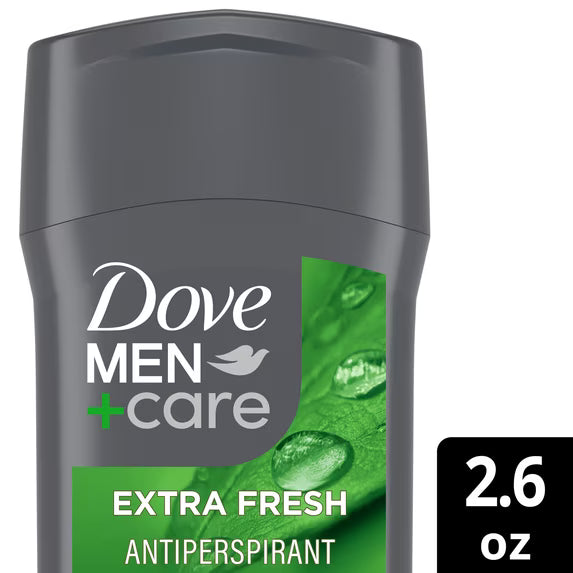 Dove Men’s Antiperspirant Deodorant Stick 3-Pack - 72-Hour Odor Protection, Extra Fresh Citrus, 2.6 oz Each