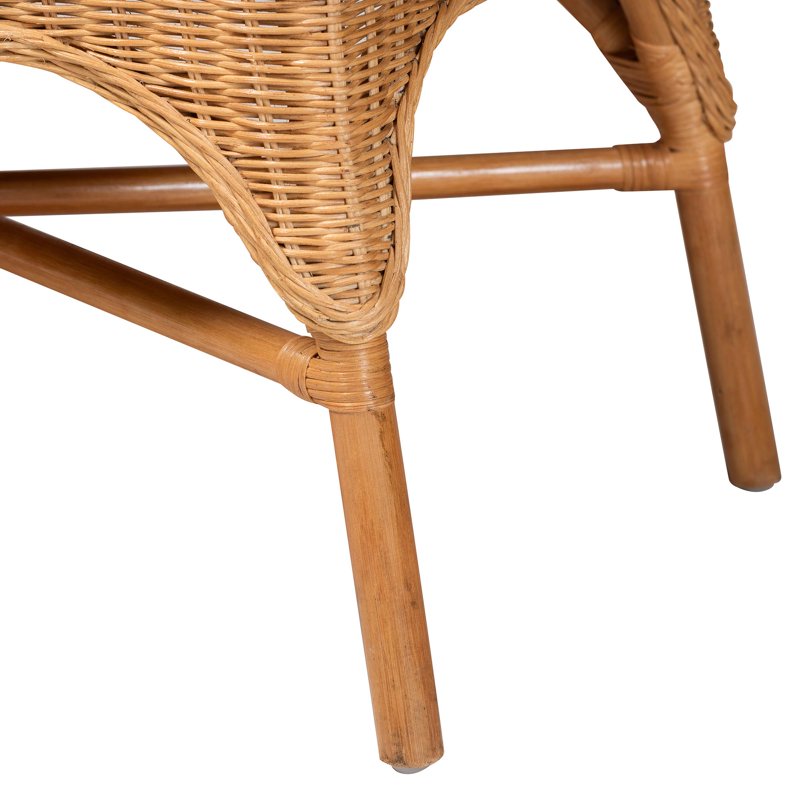 Oxford Boho Dining Nook Bench Set - 2-Piece Light Honey Rattan