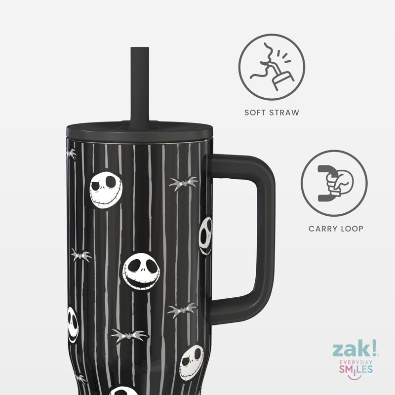 30oz Nightmare Before Christmas Stainless Steel Tumbler with Straw