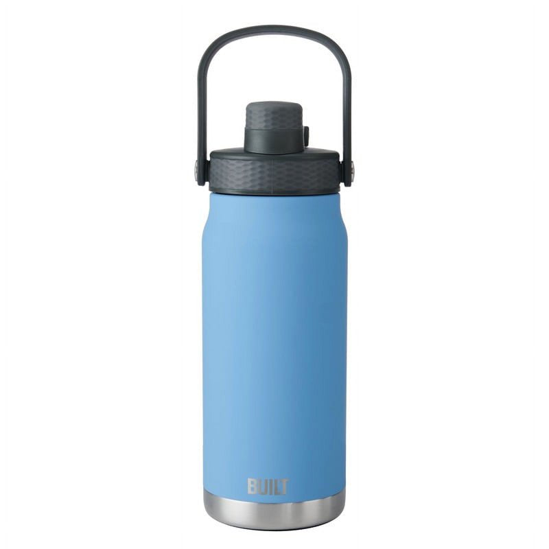 32 oz Dual Lid Stainless Steel Water Bottle - Sky Blue