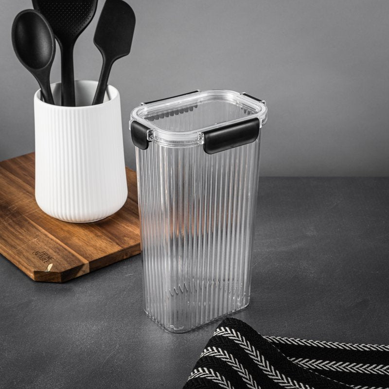9.3 Cup Clear Ribbed Pantry Storage Container - 2 Pack