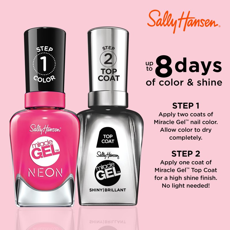 Miracle Gel Nail Polish - Fuchsia Fever, Chip-Resistant, 0.5 fl oz