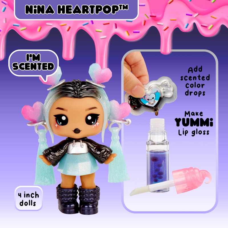 Nina Heartpop Lip Gloss Doll - DIY Scented Lip Gloss Making Kit
