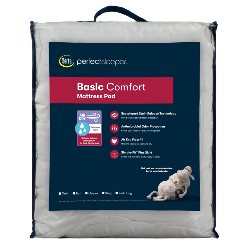 Serta Air Dry Basic Comfort Mattress Pad - California King Variation