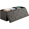 43-Inch Storage Ottoman Bench - Padded Seat & Versatile Foot Rest