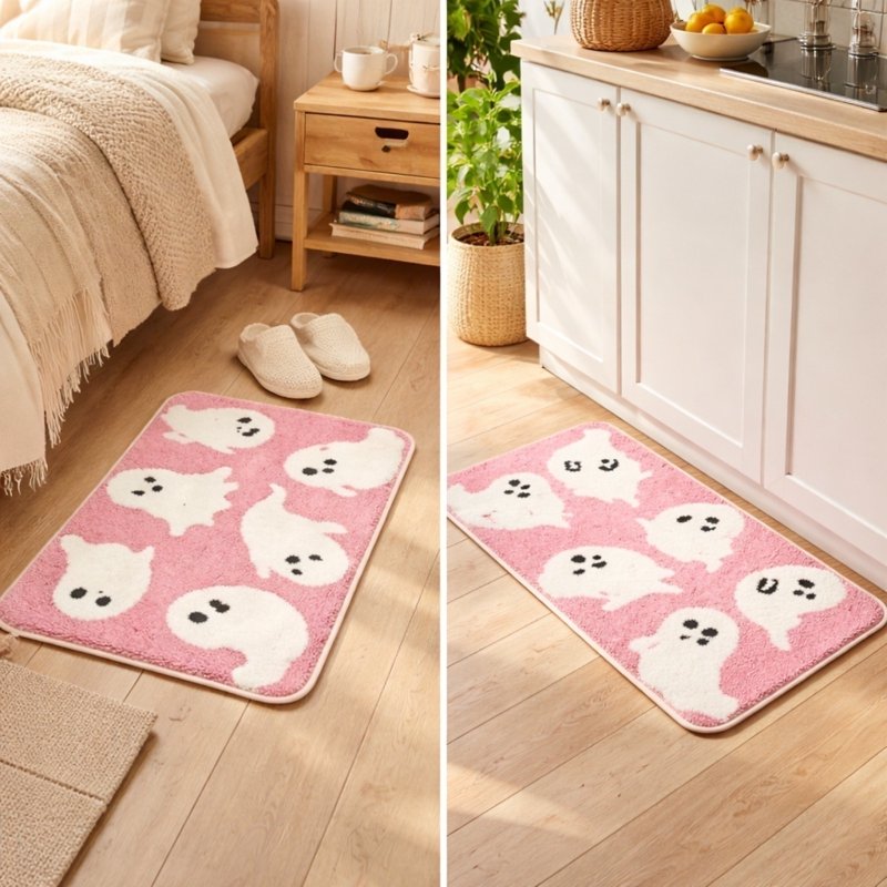 Halloween Door Mat - Ghost G Design 24x16 Inch Non-Slip Entryway Rug