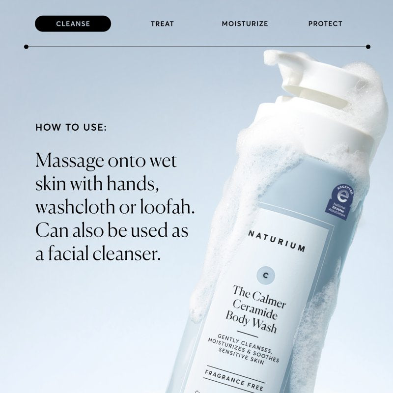 Ceramide Body Wash for Dry Sensitive Skin - Fragrance-Free 16.9 oz