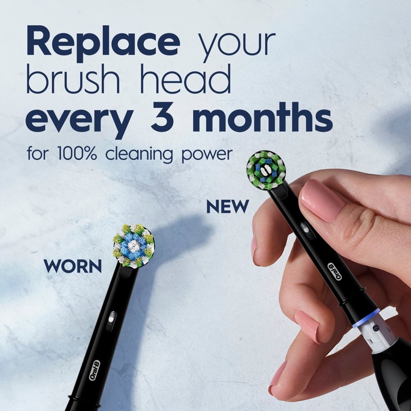 Battery Powered Electric Toothbrush with CrossAction Bristles