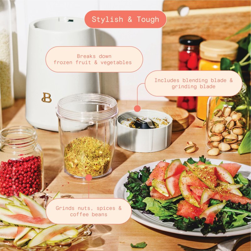 Personal Blender Set - 12 Pieces, 240W, White Icing