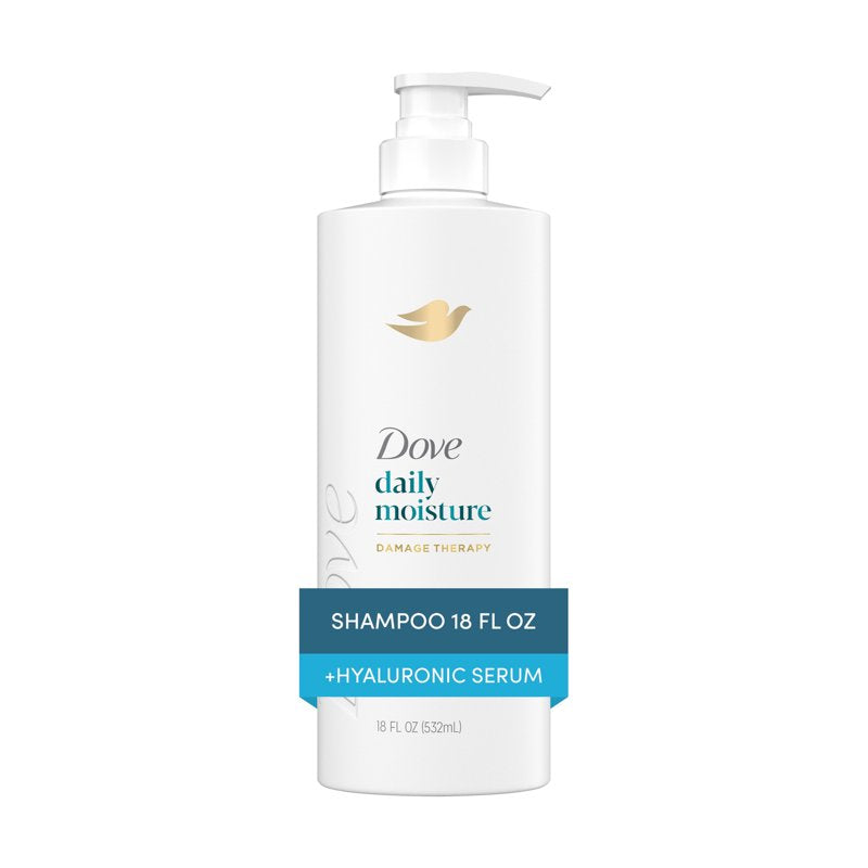 Dove Daily Moisture Shampoo for Dry Hair with Hyaluronic Serum - 18 Fl Oz