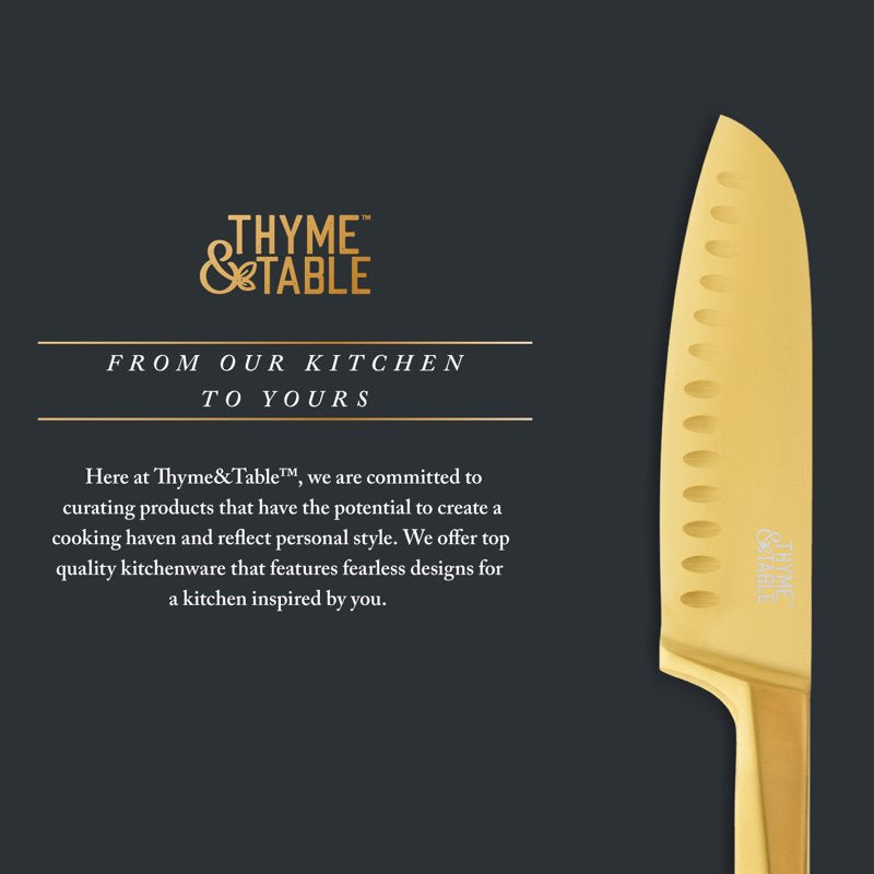 Gold Knife Set - 3-Piece Stainless Steel Kitchen Knives