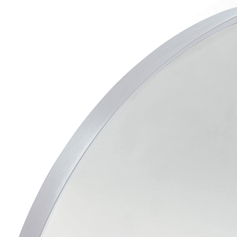 Arched Wall Mirror 24x32 Inches - Silver Finish, Modern Bathroom & Bedroom Decor