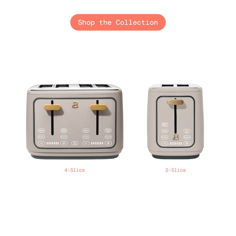 2-Slice Toaster with Touch-Activated Display - Porcini Taupe