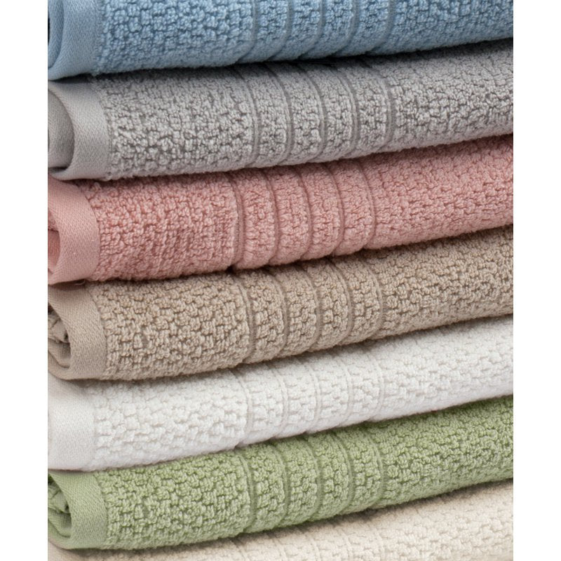 Softee Pastel Textured 6-Piece Cotton Bath Towel Set - Black