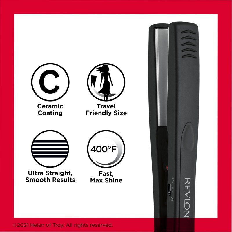 Ceramic 1-Inch Flat Iron for Smooth Straightening Results