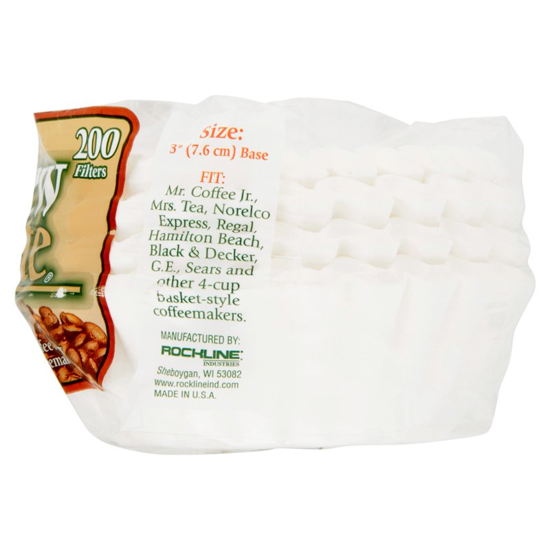 4-Cup Coffee Filters - 200 Pack, Basket Style