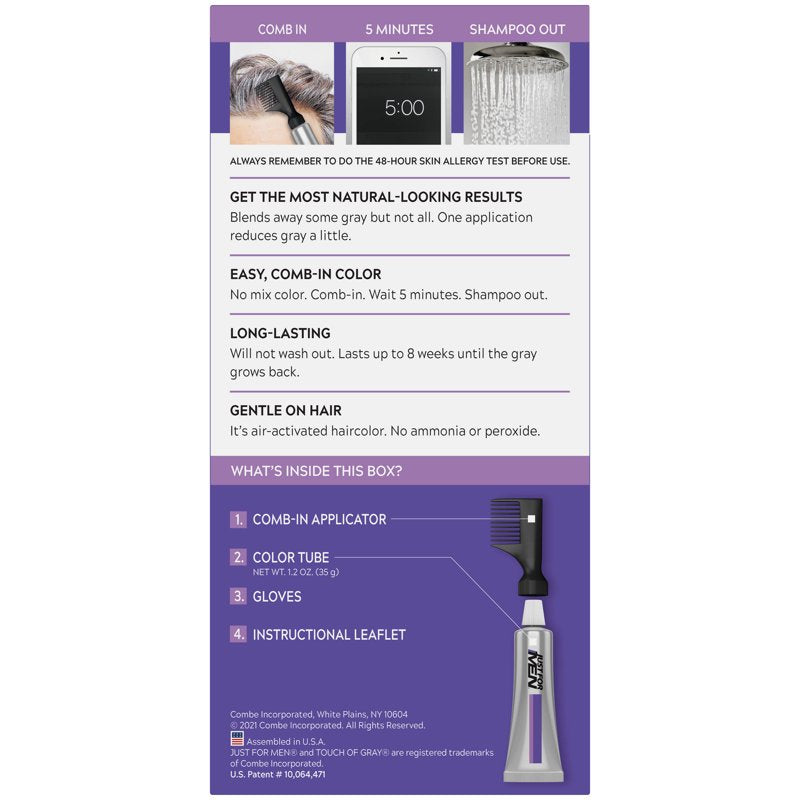 Men's Hair Color Kit - Touch of Gray for Salt & Pepper Look