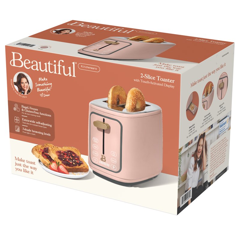 2-Slice Toaster with Touch Display - Rose
