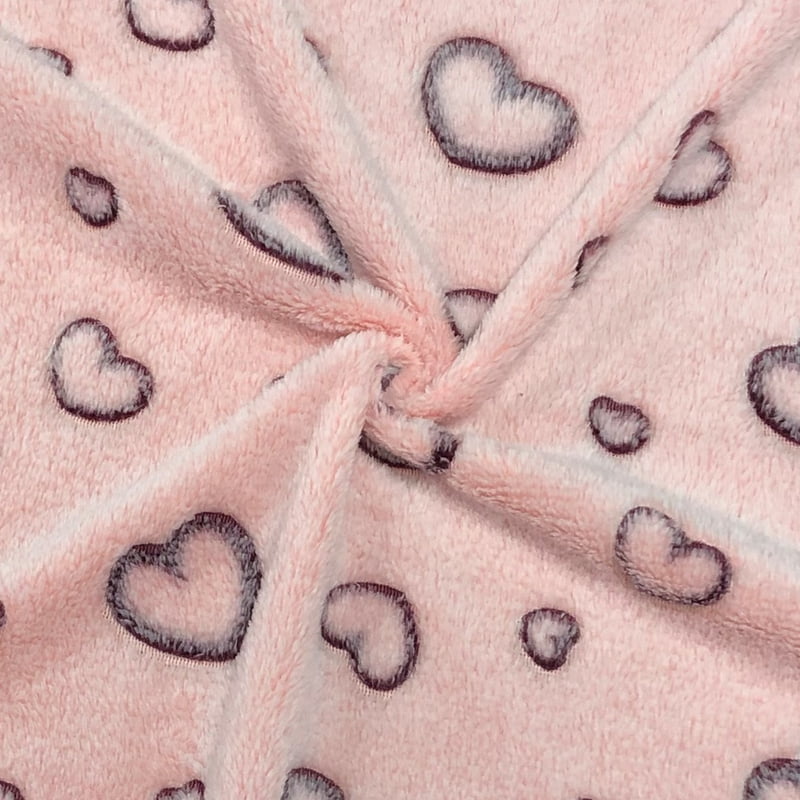 Kids Glow in the Dark Paw and Bones Hooded Throw Blanket - Light Pink