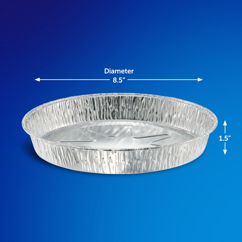 8-Inch EZ Foil Disposable Round Cake Pans - 3 Count Pack