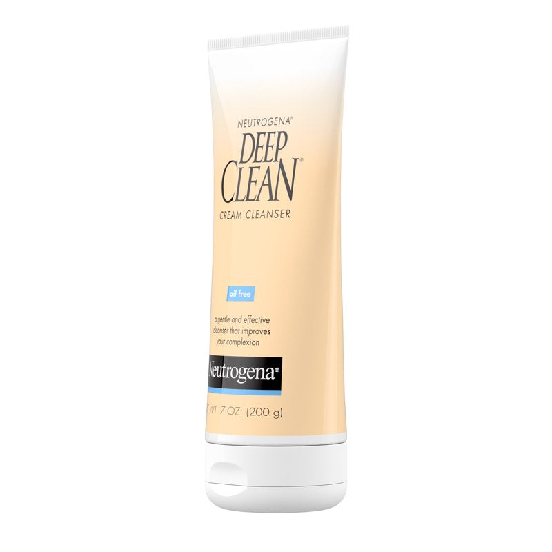 Deep Clean Cream Facial Cleanser, Oil-Free Daily Face Wash, 7 fl. oz