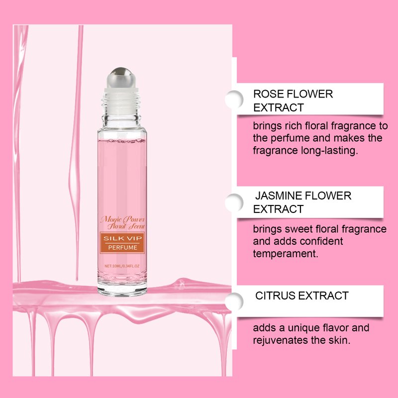 Floral Roll-On Perfume for Women - 0.34 fl. oz. Travel Size Fragrance