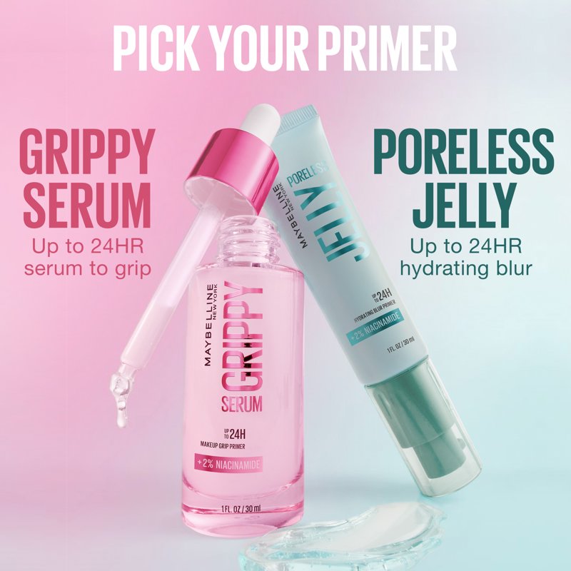 Grippy Serum Makeup Primer with 2% Niacinamide, 24-Hour Hydration