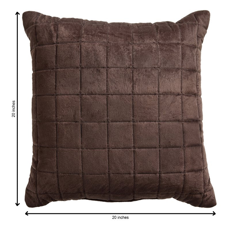Velvet Throw Pillow 20x20 Brown Basket Tufted Design - Better Homes & Gardens - Variation of THIS listing