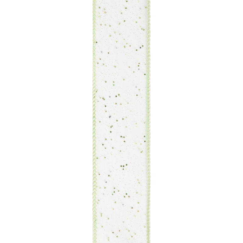 Green Wired Edge Sheer Ribbon 1.5 Inch x 9 Feet - 3 Pack
