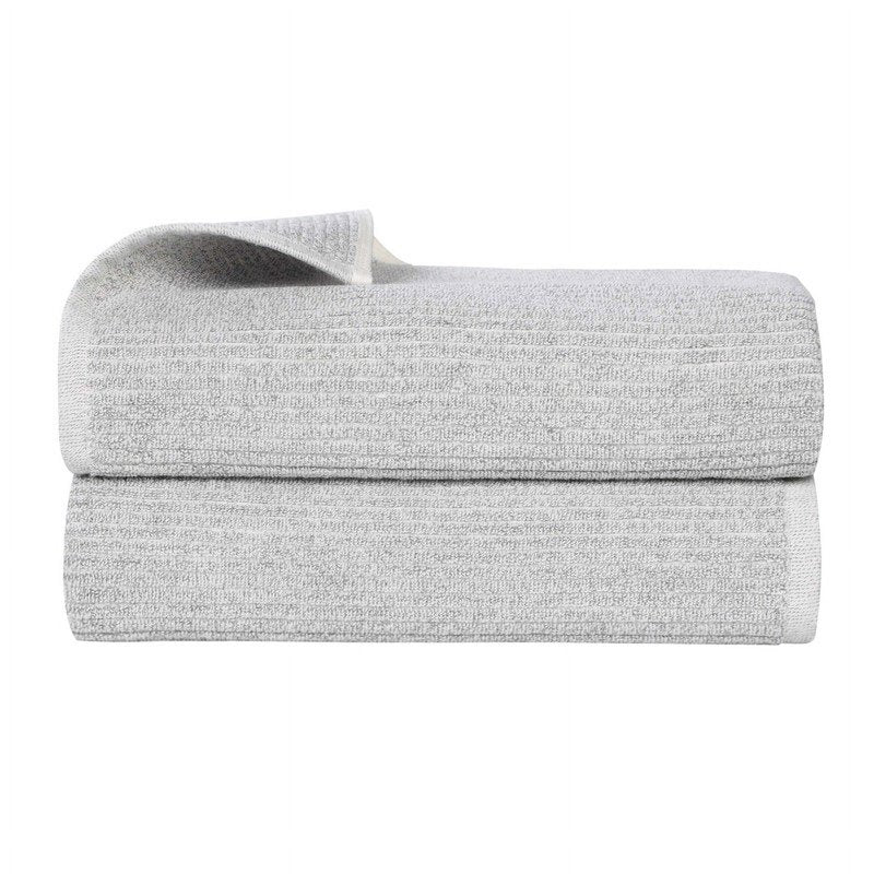 Superior Destin Cotton Blend Bath Sheet Set - 2 Pack in Platinum - Medium Weight, Soft & Absorbent