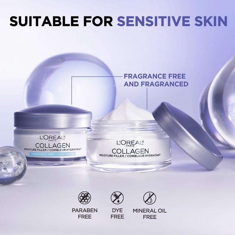 Collagen Anti-Aging Face Moisturizer, Hydrating Cream for Mature Skin 1.7oz