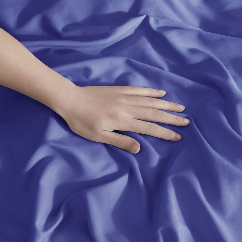 California King Duvet Cover Set - Luxury Microfiber Bedding in Royal Blue - 3 Pieces