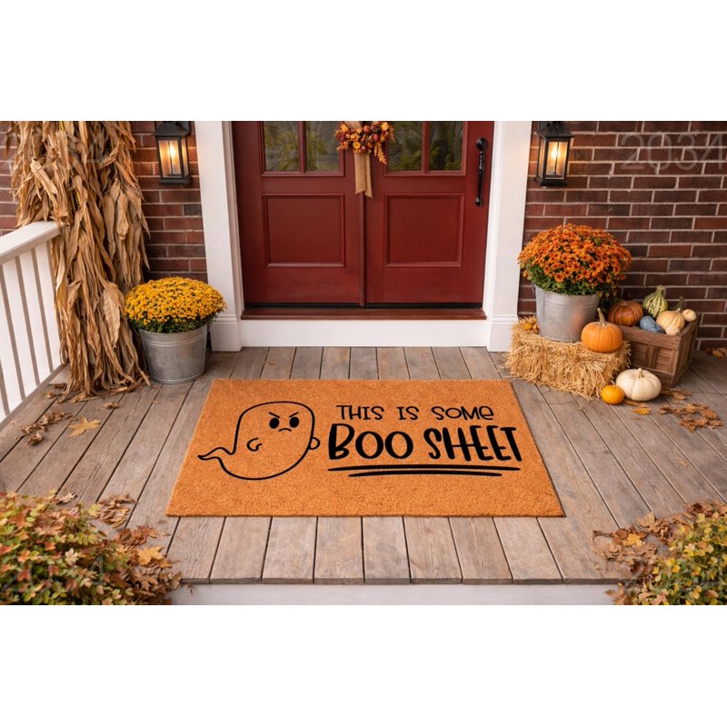Halloween Welcome Doormat - Ghost Ghost Door Mat 24 x 36 Inches Funny Entrance Rug