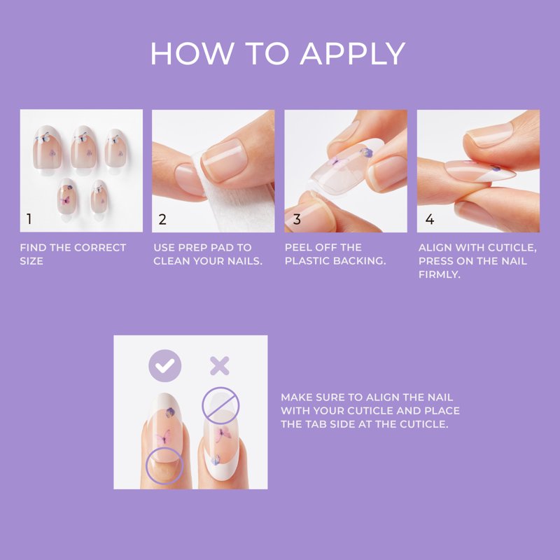 Blue Almond Press On Nails - Medium Length, 30 Count