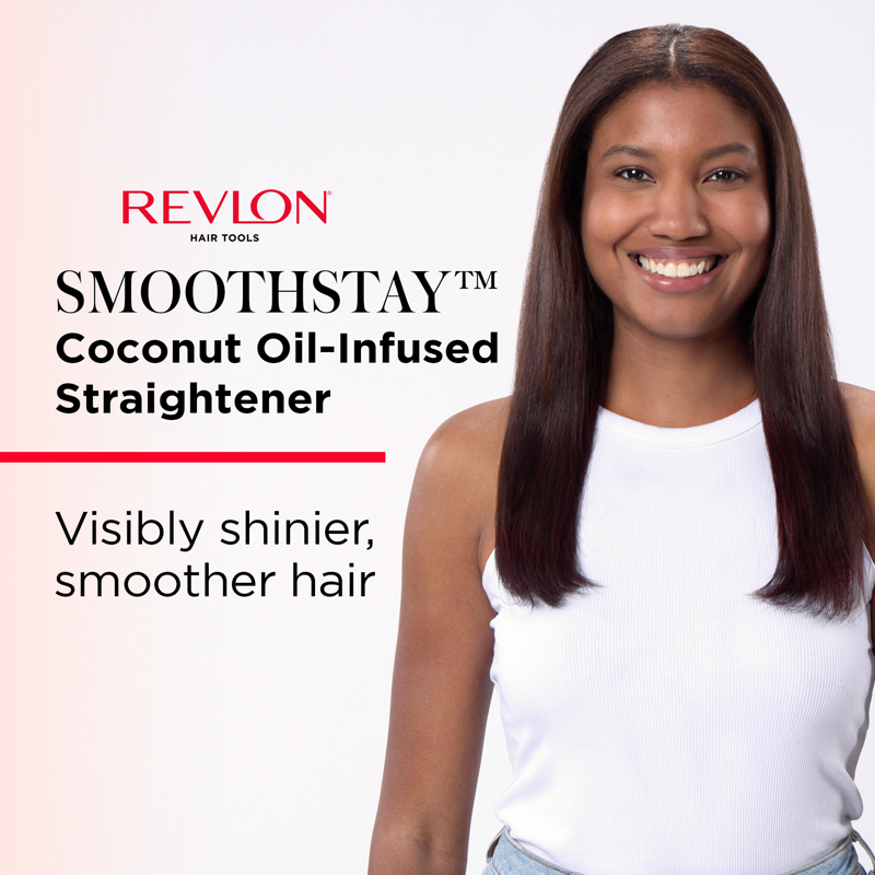 1" Coconut Oil-Infused Ceramic Flat Iron for Smoother Hair