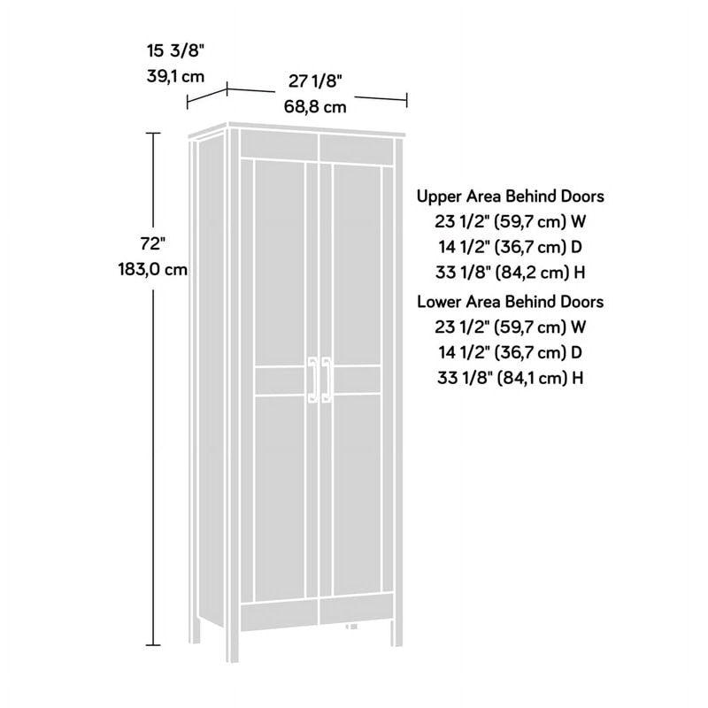 Two-Door Storage Cabinet with Adjustable Shelves - Blade Walnut