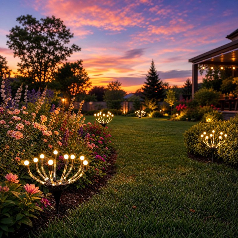 Solar Powered Ground Insertion Garden Light - Waterproof LED Pathway Decor - Variation of THIS listing
