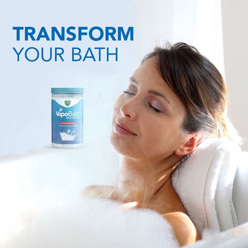 VapoBath Bath Crystals - Non-Medicated Soothing Salts, 15 oz
