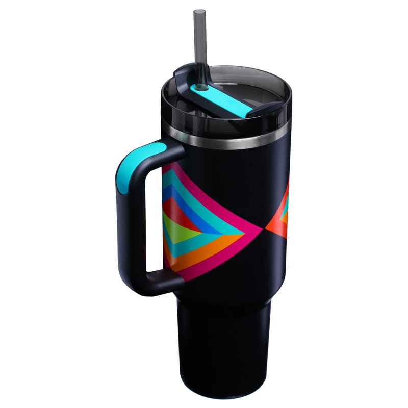 40oz Stainless Steel Tumbler with FlowState Lid - Hyper Geo