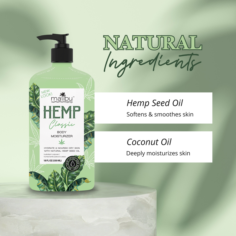 Hemp Seed Oil Body Moisturizer - Non-Greasy Daily Lotion for Dry Skin