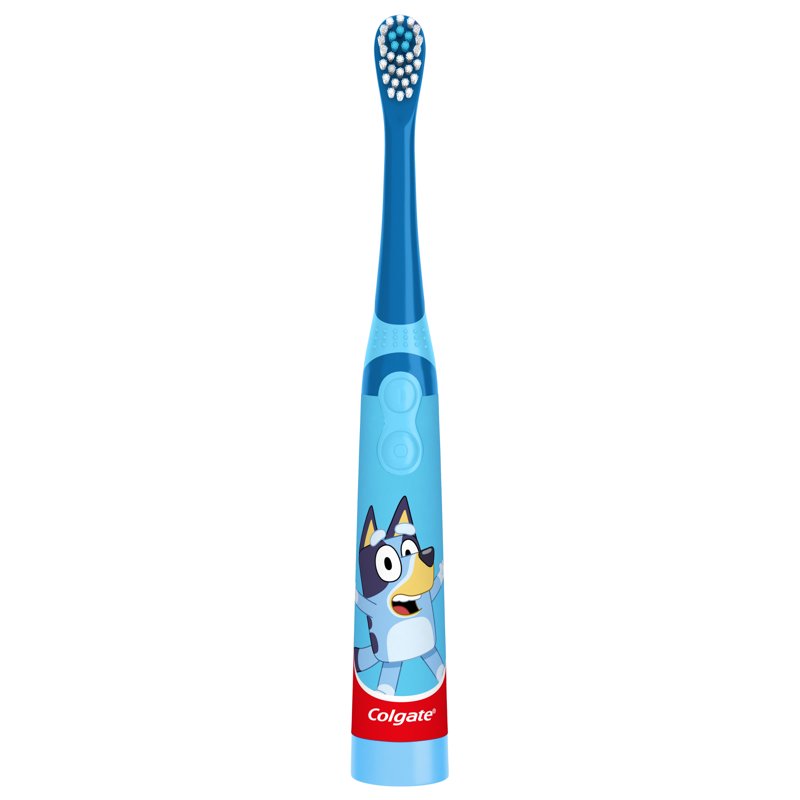 Kids Battery Toothbrush with Bluey Design - Vibrating Brush Head