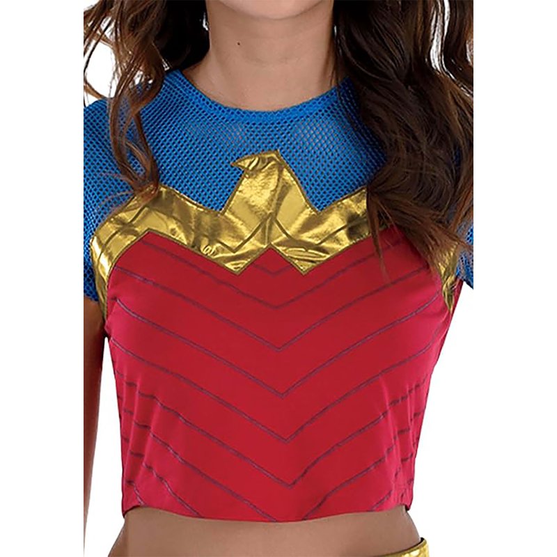 Women's Wonder Woman Costume Accessory Kit Large/X-Large - Includes Top, Belt, Gauntlets, Lasso & Headband