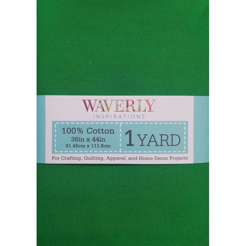 Kelly Green Cotton Fabric 1 Yard - Quilting & Sewing Material, 44" Wide - 3 Pack
